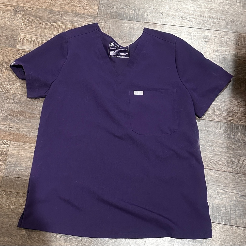 Figs Technical Collection Top in Deep Purple PO4994